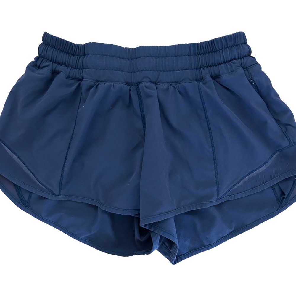 Lululemon Hotty Hot High-Rise Lined Short 2.5 Navy Blue Womens Size 4
